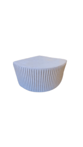 Puff Triangular Bege 60x35x33cm
