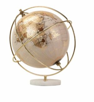 Globo mundo com base em marmore