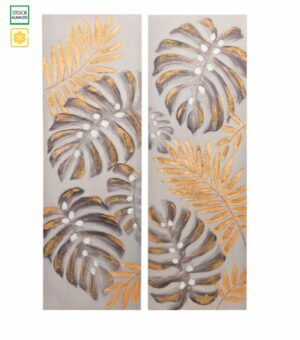 Quadro/Tela folhas 40x3x120 cm